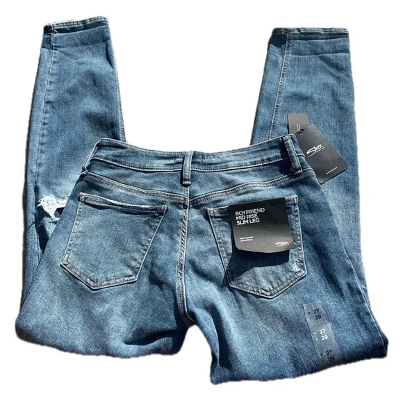 NWT Silver boyfriend mid ride slim leg denim - Picture 3 of 8